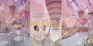 Ultah Syahrini: Dominasi Warna Putih dan Kue Gantung Raksasa